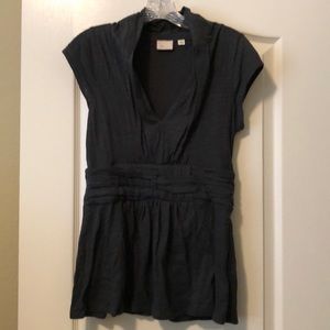 Anthropologie dark grey top